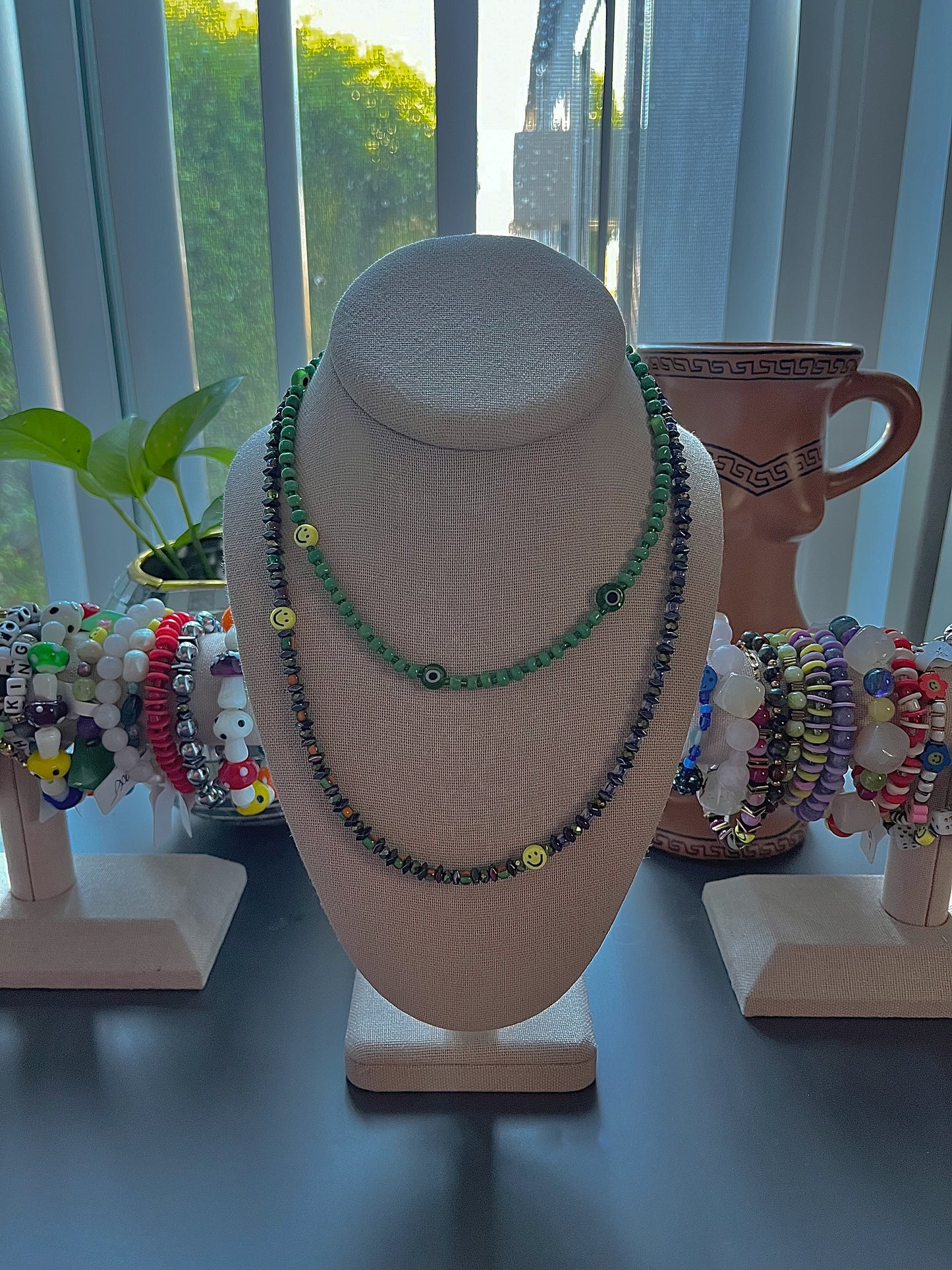 Green Evil Eye Choker