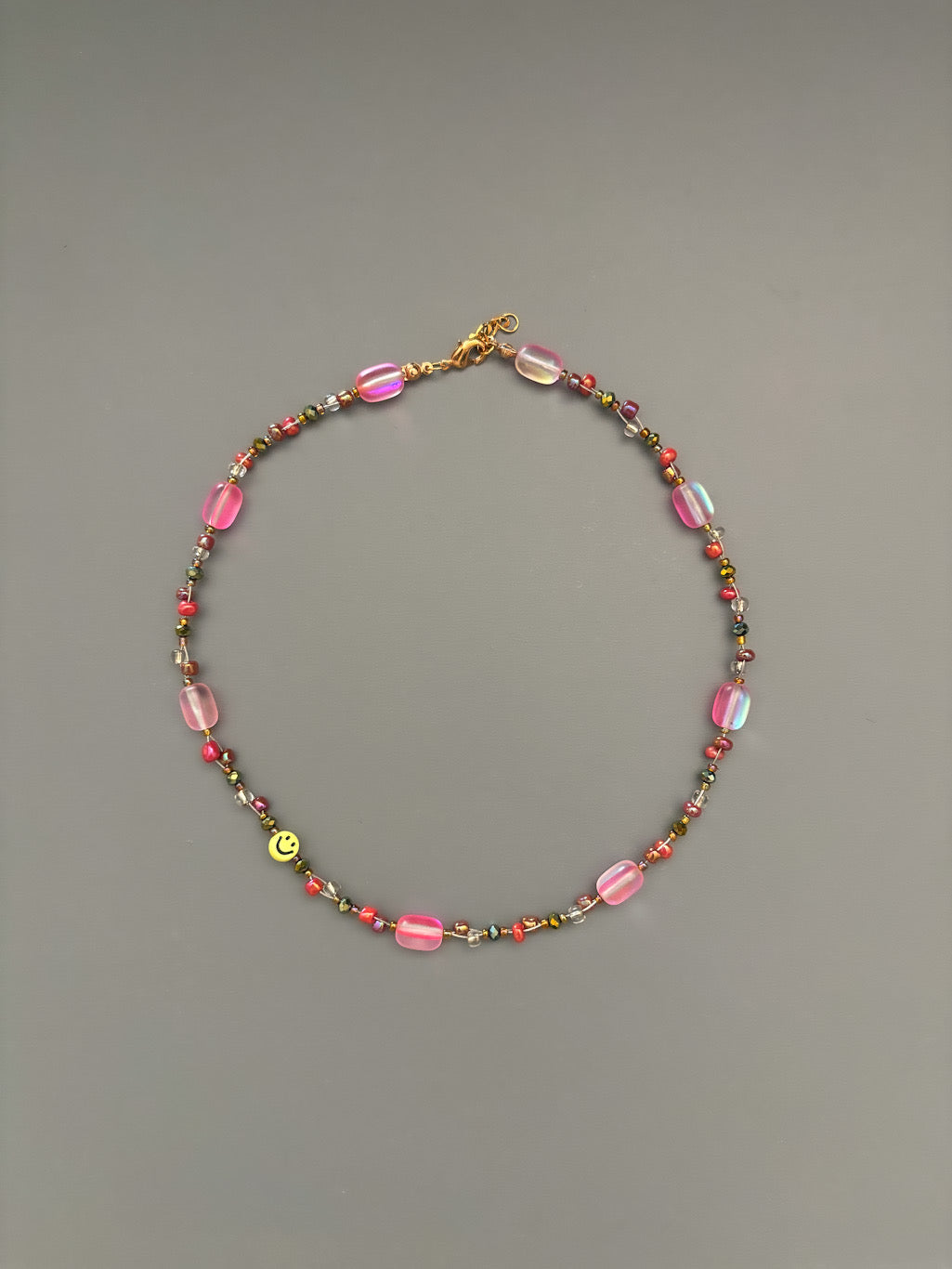 Pink Twist Wire Necklace