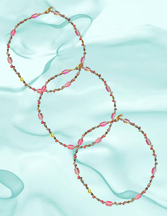 Pink Twist Wire Necklace