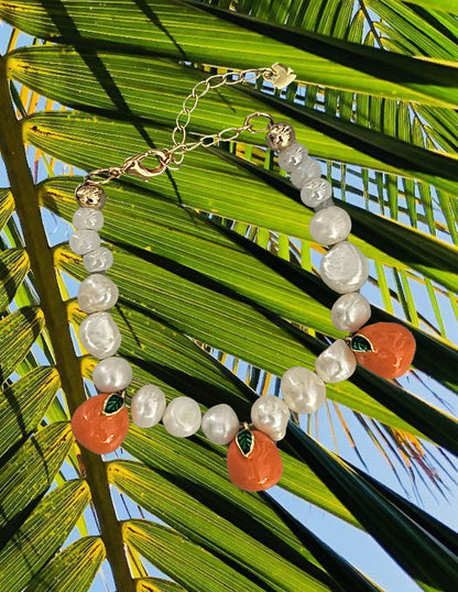 Tangerine Pearl Bracelet