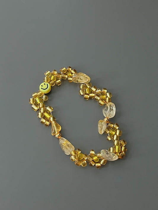 Citrine Gold Stretch Bracelet