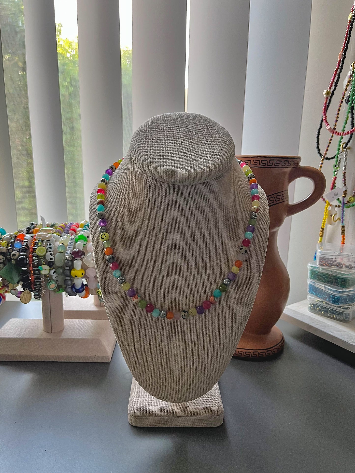 Colorful Hematite Accent Necklace