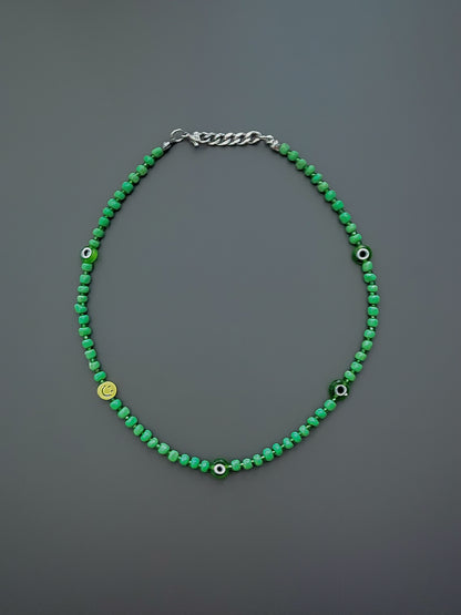 Green Evil Eye Choker